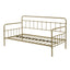 Elegant Bronze Metal Frame Daybed with Trundle