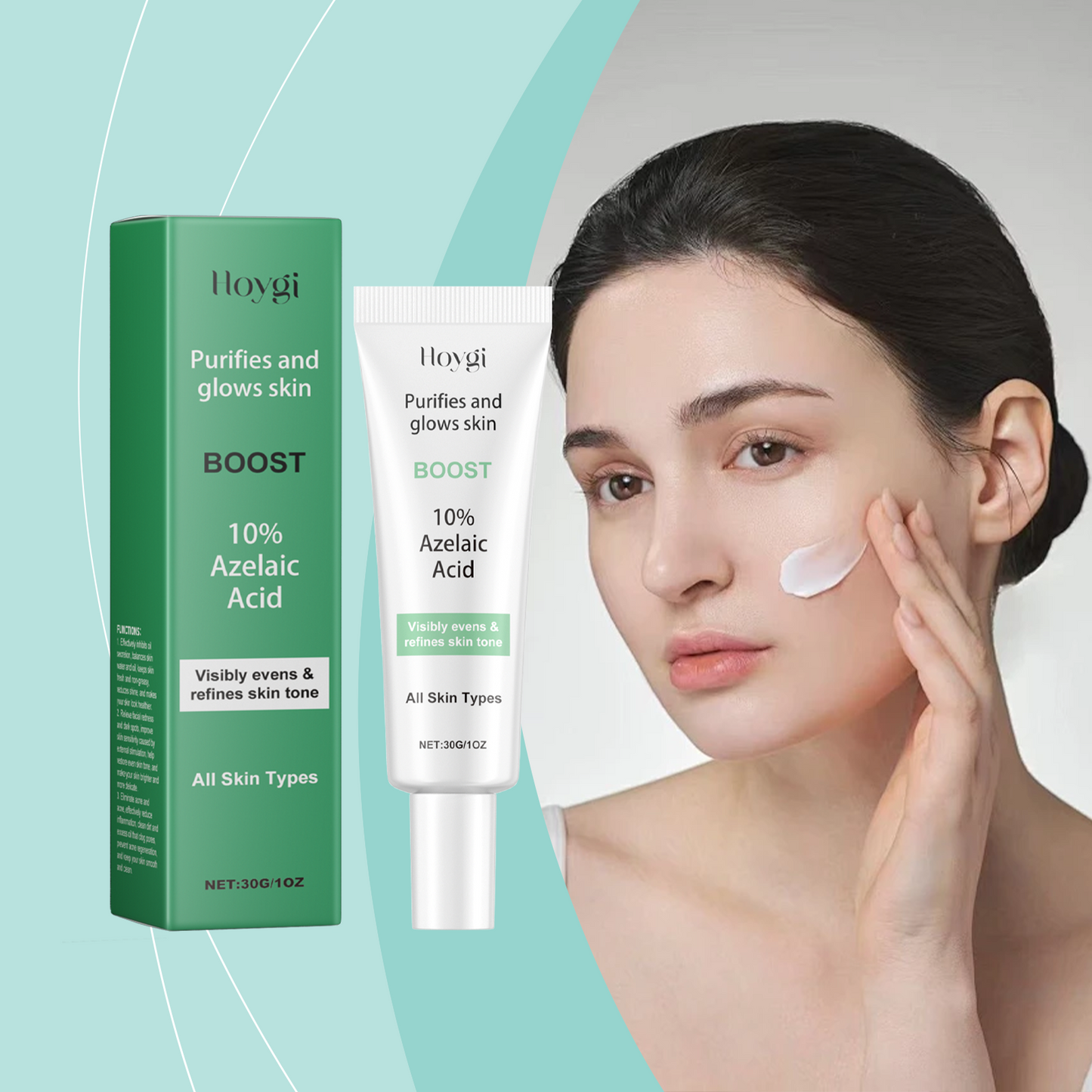 Azelaic Acid Acne Cream, Oil Control Gentle Moisturizing Acne Skin Moisturizing Daily Facial Cream - Korvel