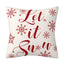 Red Christmas Snowflake Pillow Cover for Holiday Decor