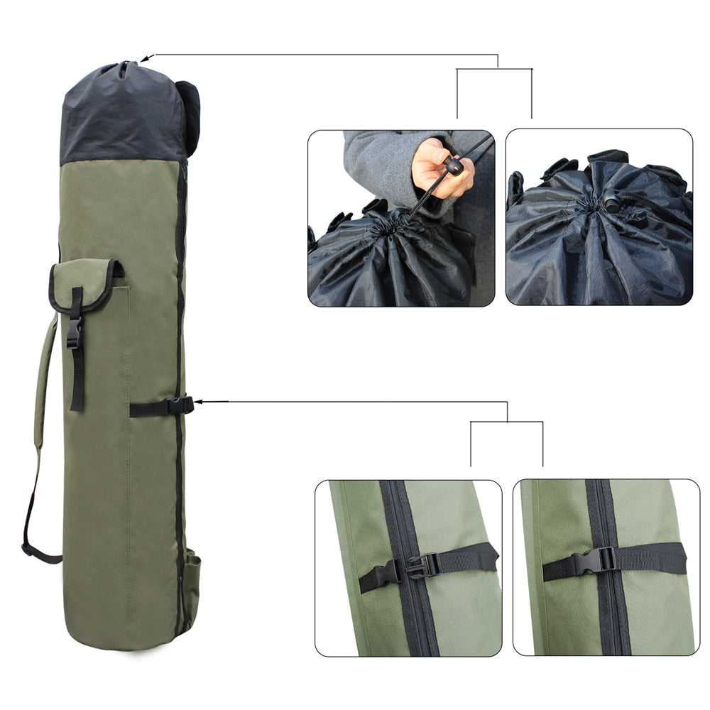 Fishing Portable Multifunction Nylon Fishing Bags Fishing Rod Bag Case Fishing Tackle Tools Storage Bag - Korvel