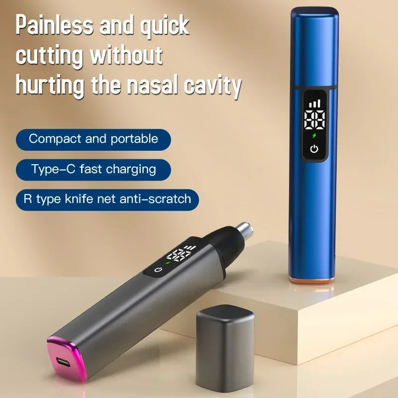 Portable LED Display Nose Hair Trimmer with USB Charging