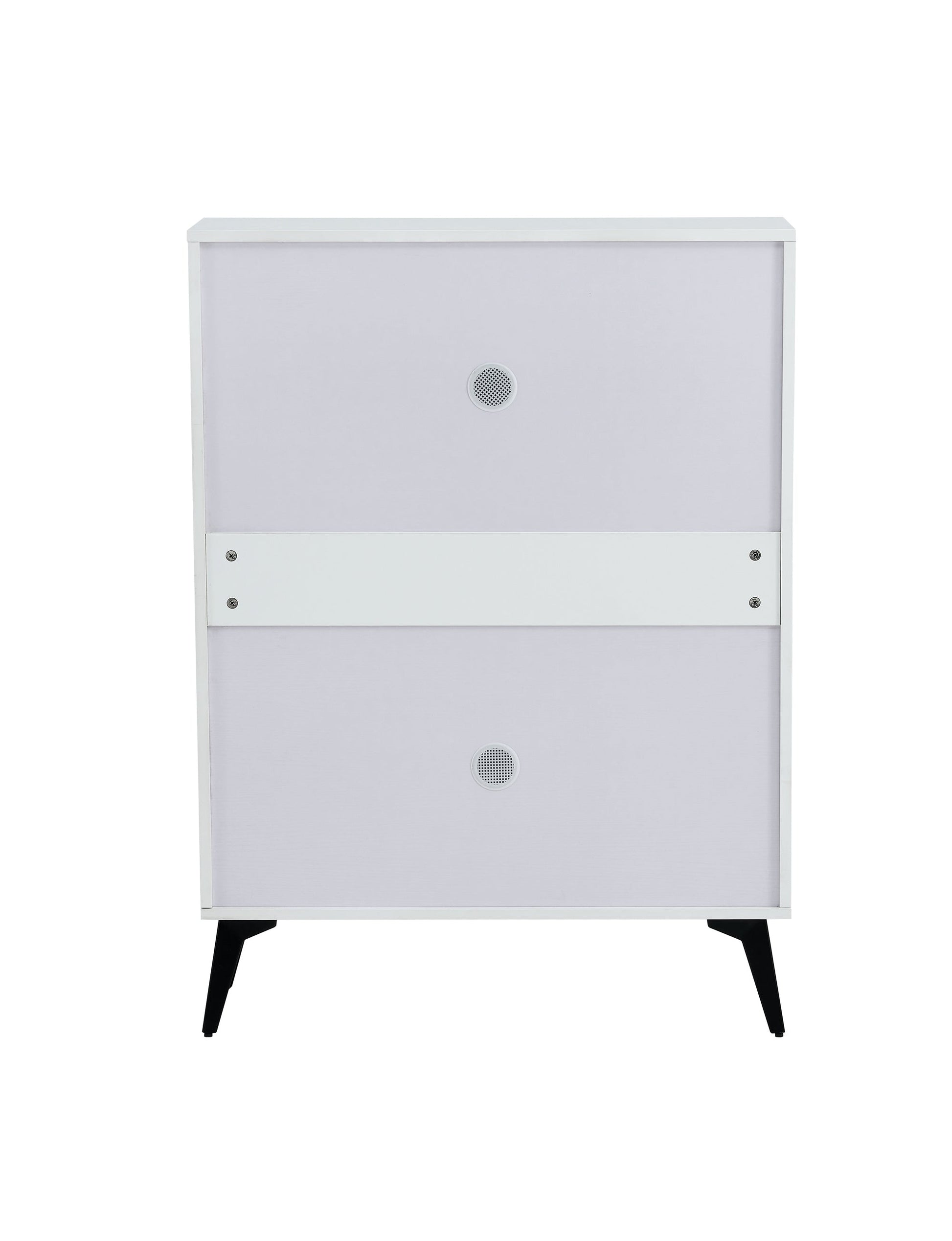 Shoe Cabinet , Shoe storage shelves, metal leg, White - Korvel