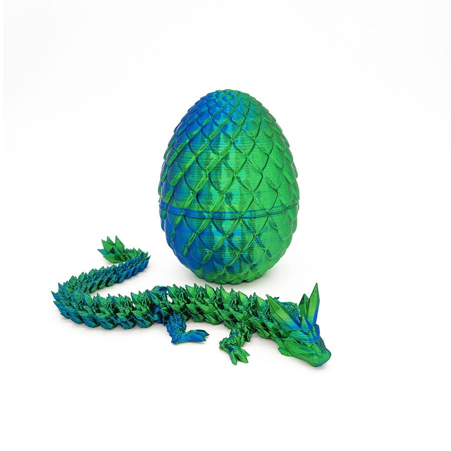 Dragon Egg 3D Printing Crystal Dragon Gem Dragon Egg Divine Dragon Storage Set Craft Gift Decoration Creative Toy Trendy Play - Korvel