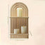 Bohemian style wooden arched wall hanging double layered candlestick vase suitable for decorating living room and bedroom walls - Korvel