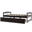Espresso Twin Size Platform Bed with Two Drawers