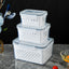 Kitchen food sealed preservation box fruit and vegetable drainage plastic storage box with lid - Korvel