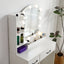 Elegant Lighted Vanity Desk Set with Adjustable Brightness