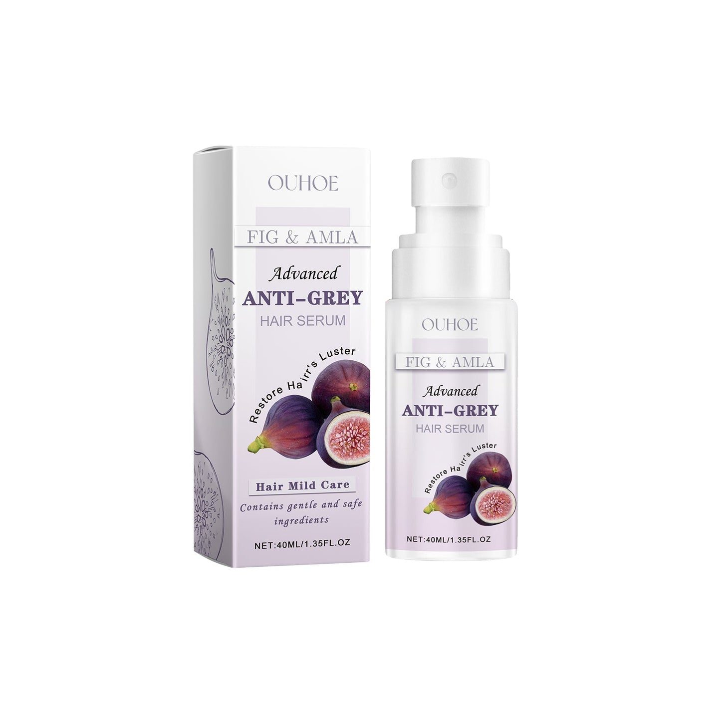 Essence capillaire grise douce pour l'hydratation et le soin des couleurs