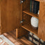 Walnut colored side panels, buffet cabinet with storage, 33.9 inches x 15 inches x 31.5 inches - Korvel