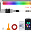 Bande lumineuse intérieure de voiture RGB LED 10-en-1 avec télécommande