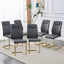 Premium Faux Leather Cushioned Dining Chairs with Metal Legs
