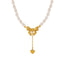 Collar de Corazón de Perla de Agua Dulce de Acero de Titanio