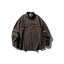 Used washed casual loose long sleeved shirt jacket men's workwear shirt - Korvel