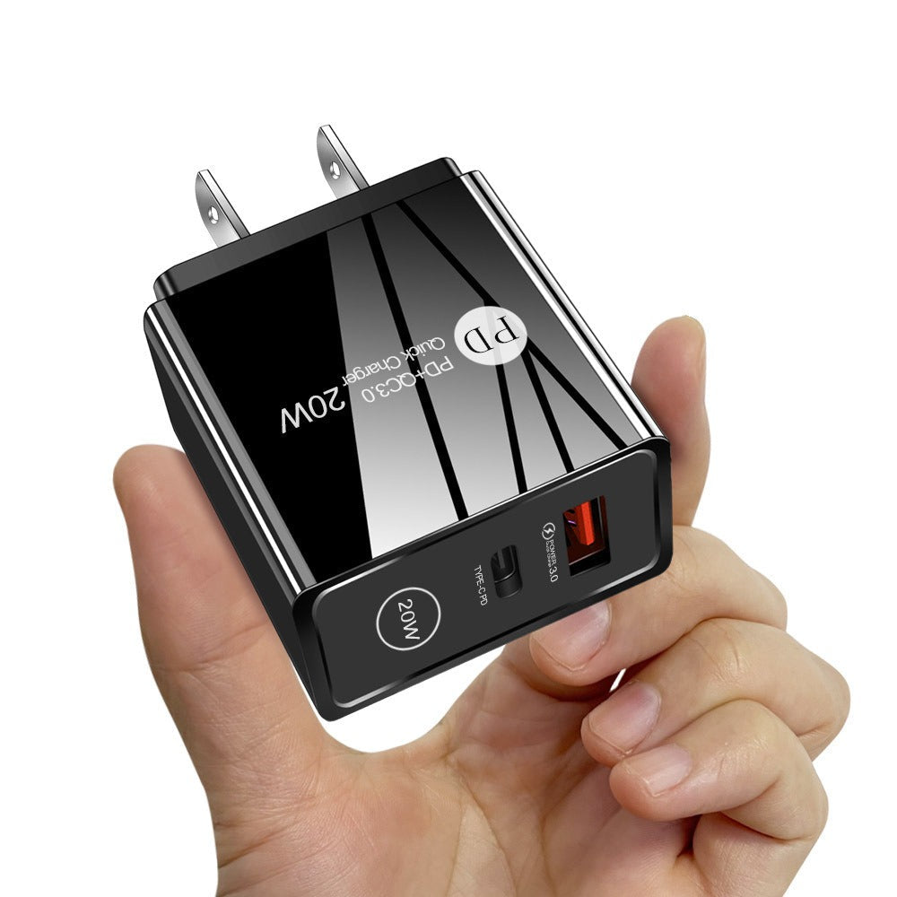 Chargeur de téléphone mobile rapide 20W PD QC3.0