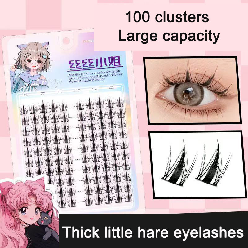 Sunflower Comics Pure Desire Eyelash Simulation Natural Thickening Large Segmented Trilogy False Eyelash Laziness - Korvel