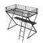 Premium Twin Size Loft Bed with Desk and Guardrails - Black