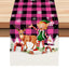 Christmas table flag holiday party restaurant decoration tablecloth linen checkered printed dining table tablecloth mat - Korvel