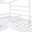 Twin Size House Platform Bed with Three Storage Drawers White - Korvel