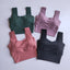 Yoga Bra Women Shockproof Sports Bra  Running Workout Gym Top Gathering Widened Shoulder Belt Bra Short Vest Tops - Korvel