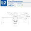 52" Low Profile Ceiling Fan with Lights - Korvel
