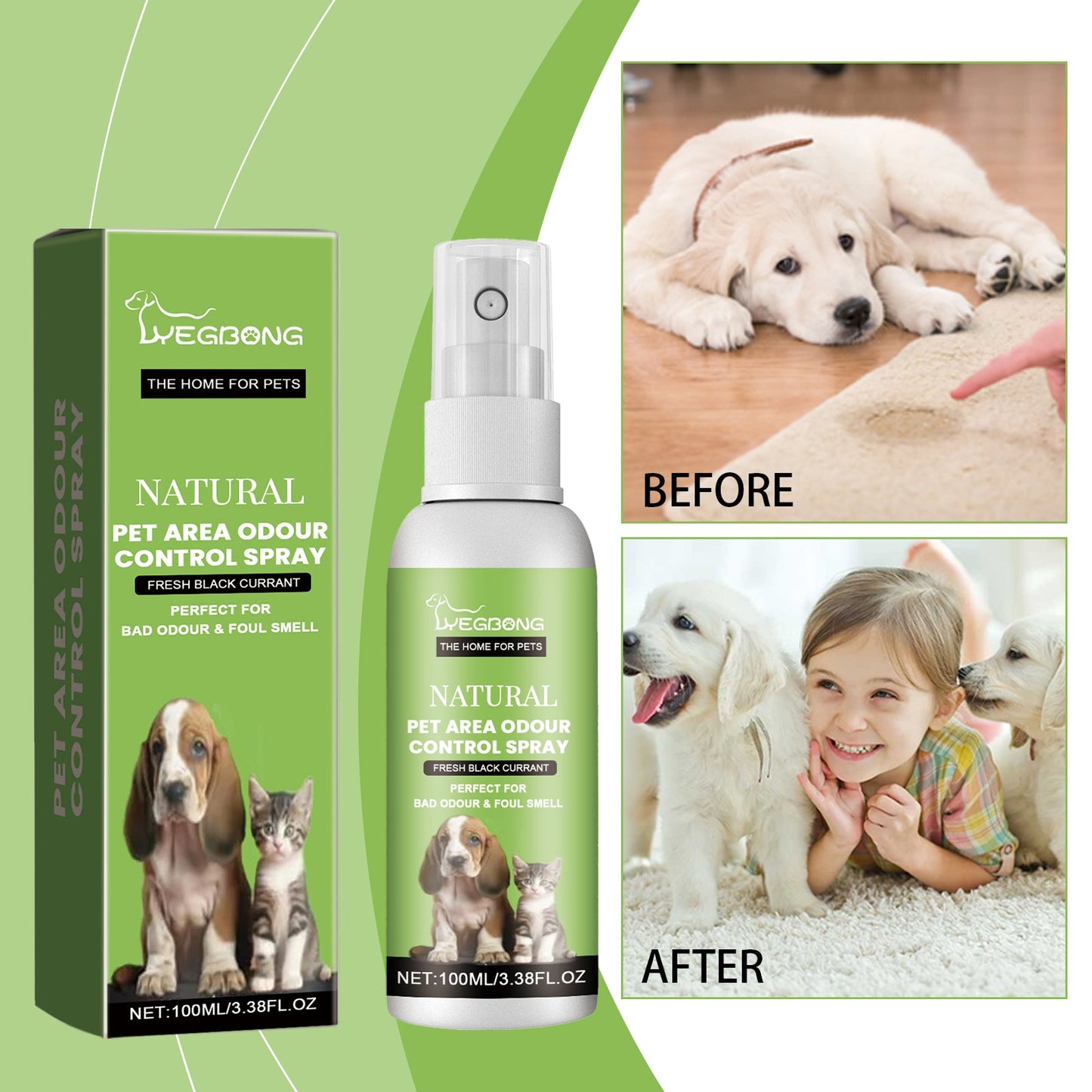 Pet Odor Spray, Indoor Pet Area Odor Cleaning And Fragrance Lasting Guardian Refreshing Spray - Korvel