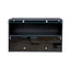 Black Glass Door Shoe Box Shoe Storage Cabinet With RGB Led Light - Korvel