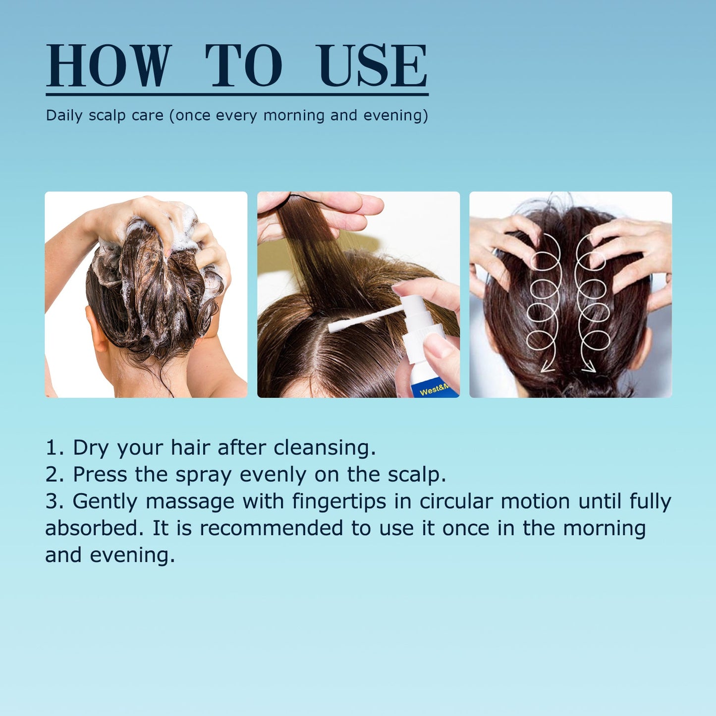Scalp Treatment Essence Spray, Hair Care And Repair Damaged Hair Follicle Hair Root Treatment Spray - Korvel