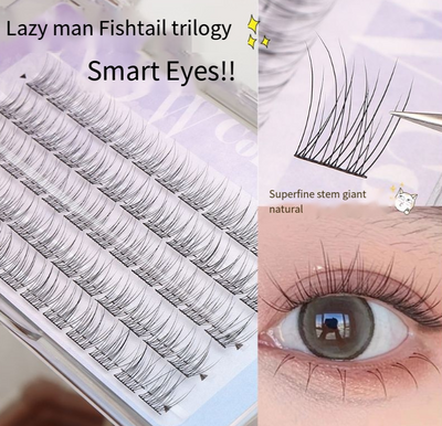 Lazy Fish Tail False Eyelashes Trilogy Natural Simulation Thick Single Cluster Lazy Series Deviruchi Eyelashes - Korvel