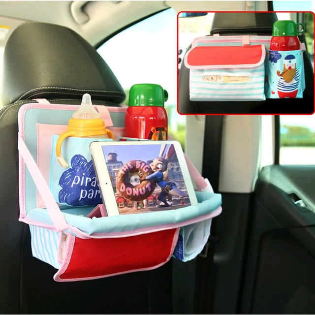 Universal Baby Car Hanging Basket Storage Bag Car Seat Back Organizer With Tablet Holder Travel Storage BagStroller Accessories - Korvel