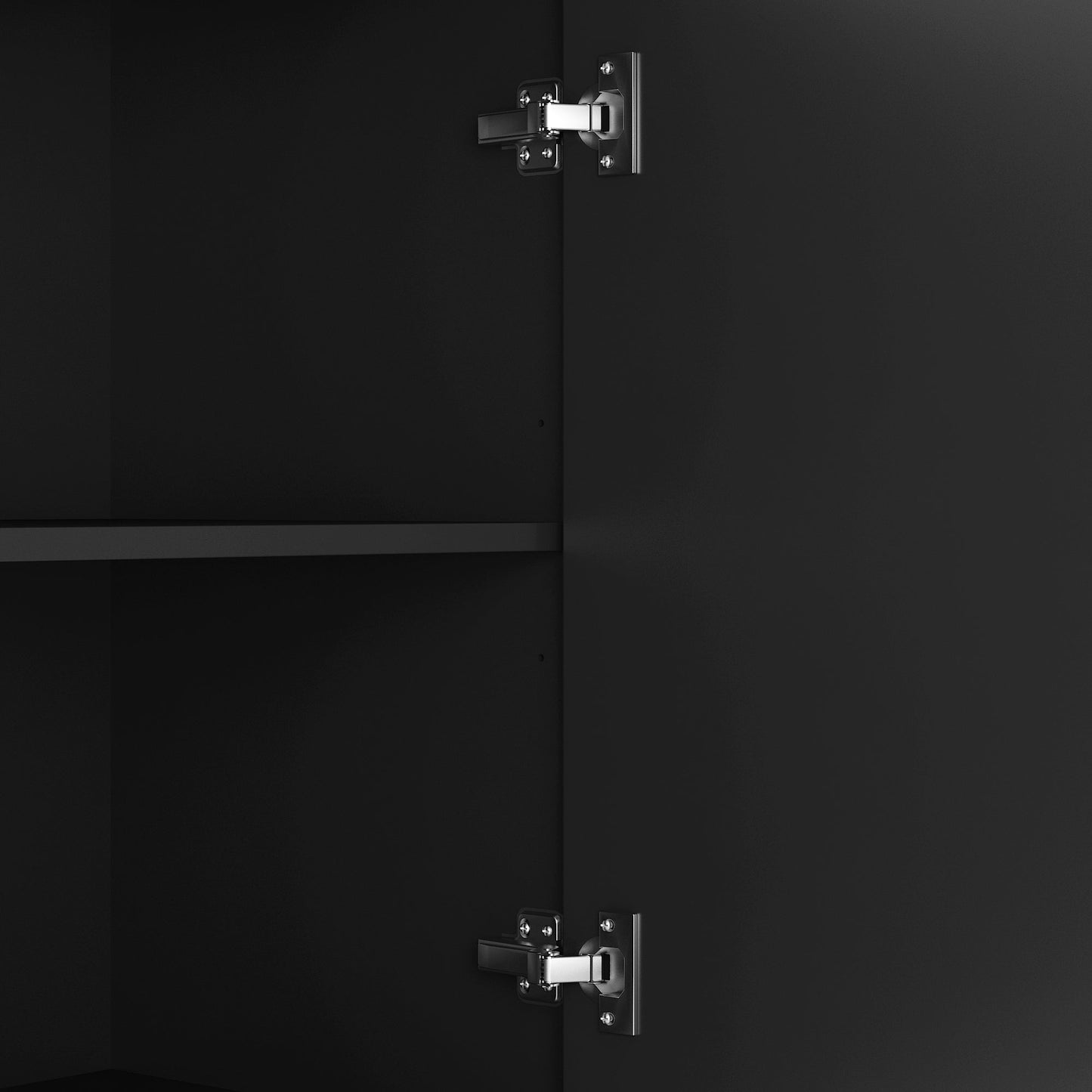 Modern kitchen buffet lockers with storage space, drawers and doors, and a large coffee bar with adjustable kitchen shelves - Korvel