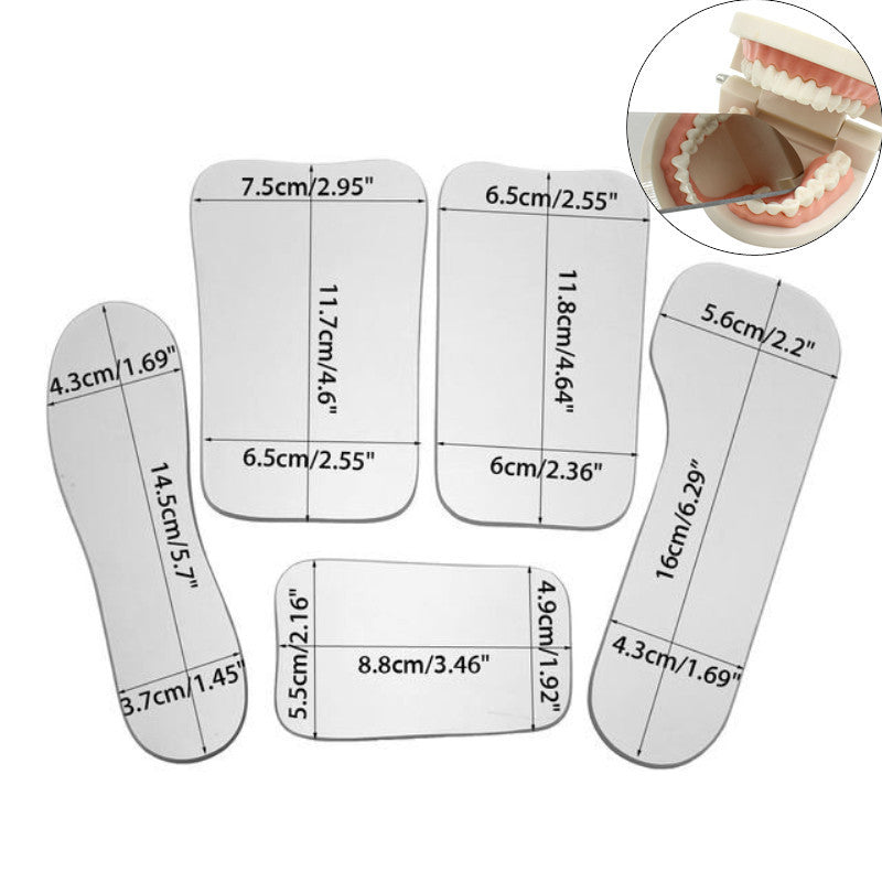 Dental glass reflector, double-sided intraoral photography reflector, set of 5 sets for orthodontic treatment - Korvel