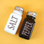 Black and white seasoning jar pepper salt bottle seasoning box square glass - Korvel