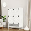 Shoe Cabinet with Doors, 6-Tier Shoe Storage Cabinet with Adjustable Shelves, Wooden Shoes Rack Shoe Storage Organizer - Korvel