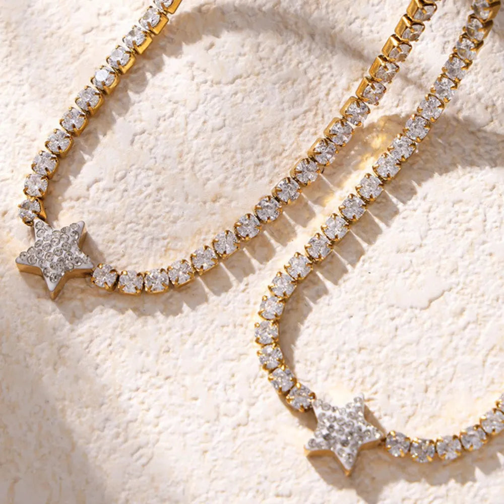 Collier Pendentif Élégant Incrusté de Zircon pour Femmes