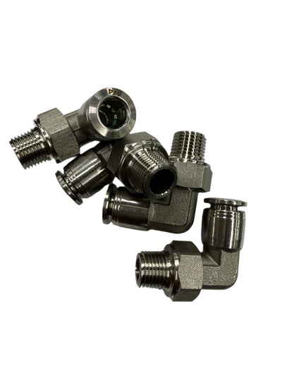 SPDZ1 1/8 NPT to 1/4 DOT 90 Degree Fitting Kit - 4 Pieces