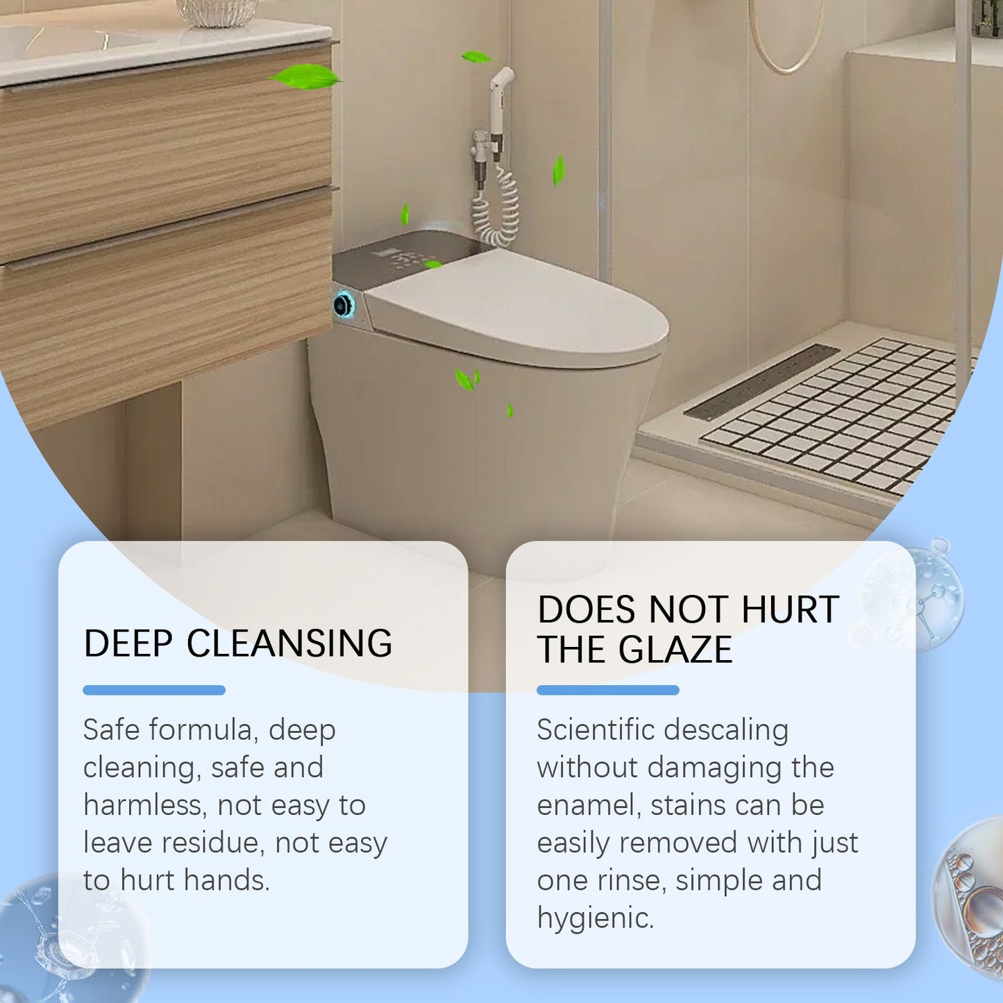 Foam Toilet Cleaning Powder, Household Toilet Decontamination Toilet Cleaner Stubborn Stains And Scale Cleaning Powder - Korvel