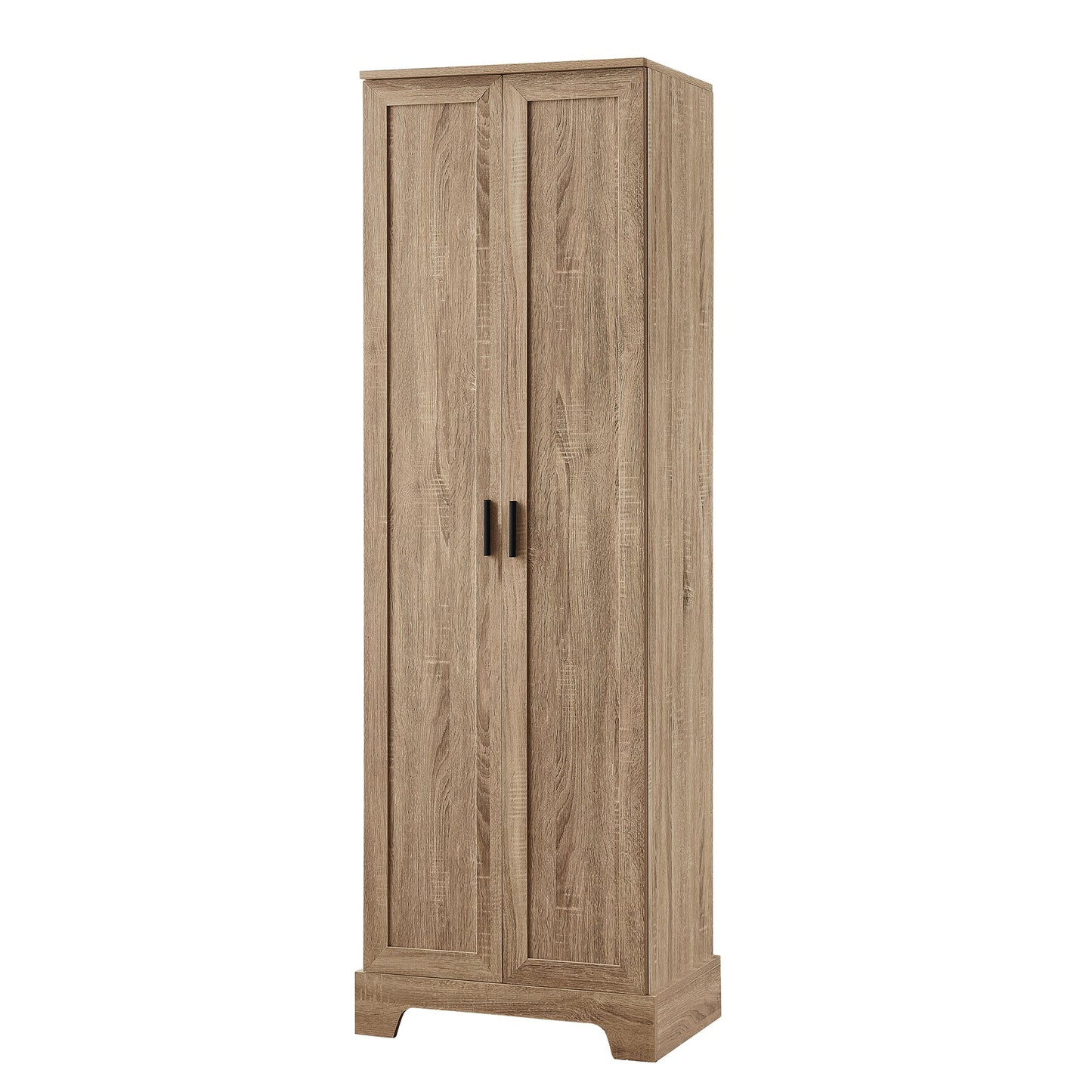Elegante armario de almacenamiento marrón con estante ajustable