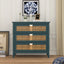 3 Drawer Cabinet Natural rattan American Furniture Suitable for bedroom living room study - Korvel