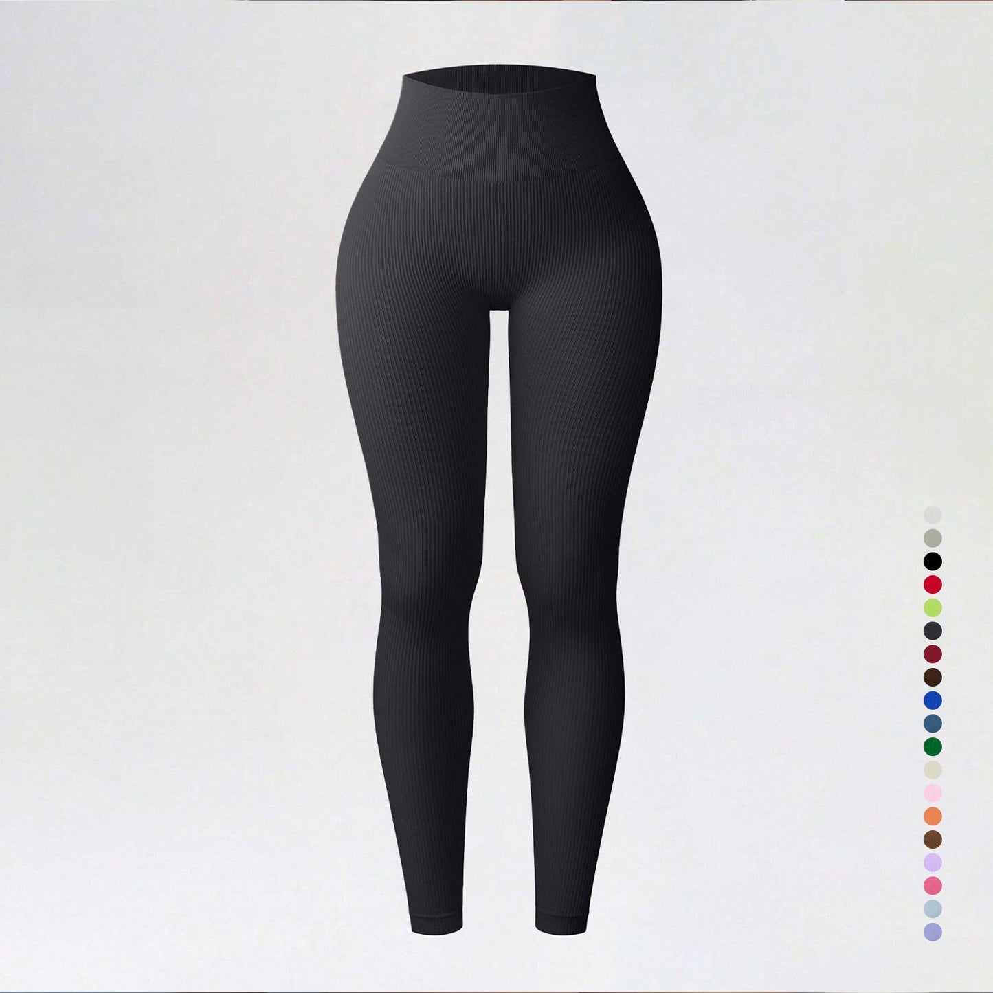 Threaded autumn and winter yoga pants seamless fitness pants high waisted sports yoga clothes leggings - Korvel