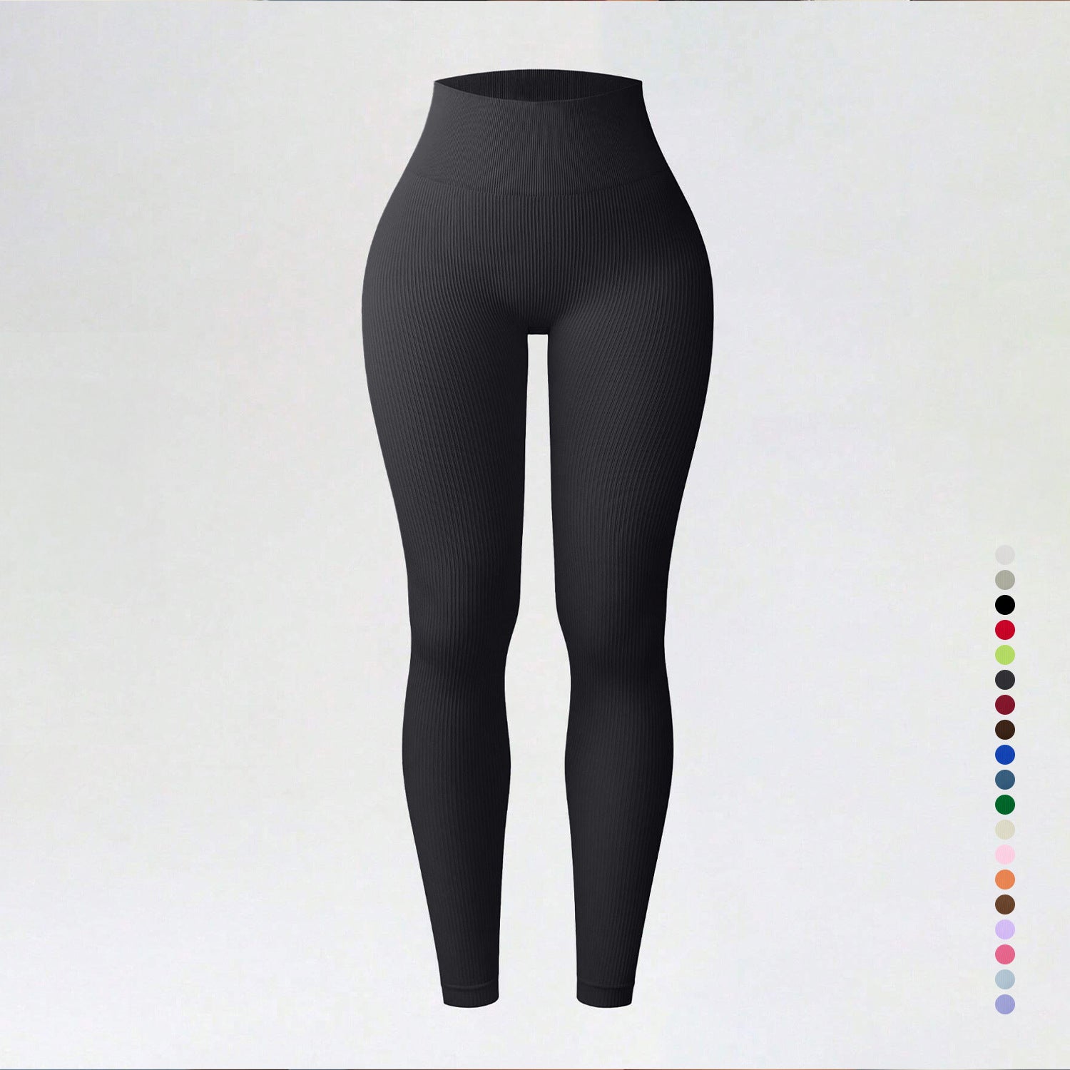 Threaded autumn and winter yoga pants seamless fitness pants high waisted sports yoga clothes leggings - Korvel