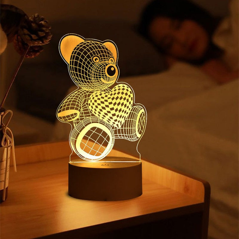 3D LED Night Light - Creative Table Lamp for All Occasions