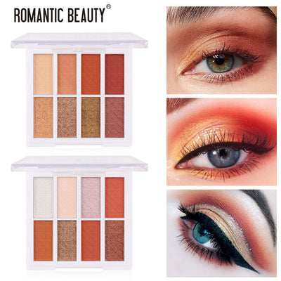 Paleta de Sombras Mate Romantic Beauty - 8 Colores