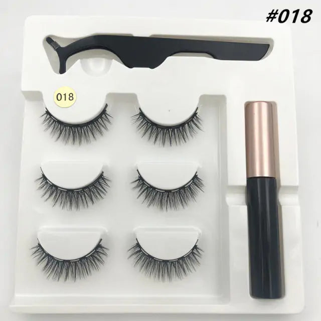 Premium 3D False Eyelashes with Magnetic Eyeliner