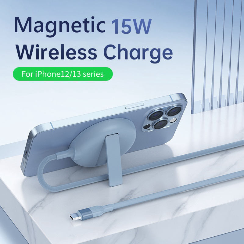 Magnetic wireless charger suitable for iPhone 13/14 single charging mobile phone wireless charger with small holder - Korvel