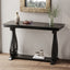 48-Inch Rustic Vintage Console Table --- Farmhouse Style Entryway Table with Open Shelf and Sturdy Construction (Black) - Korvel