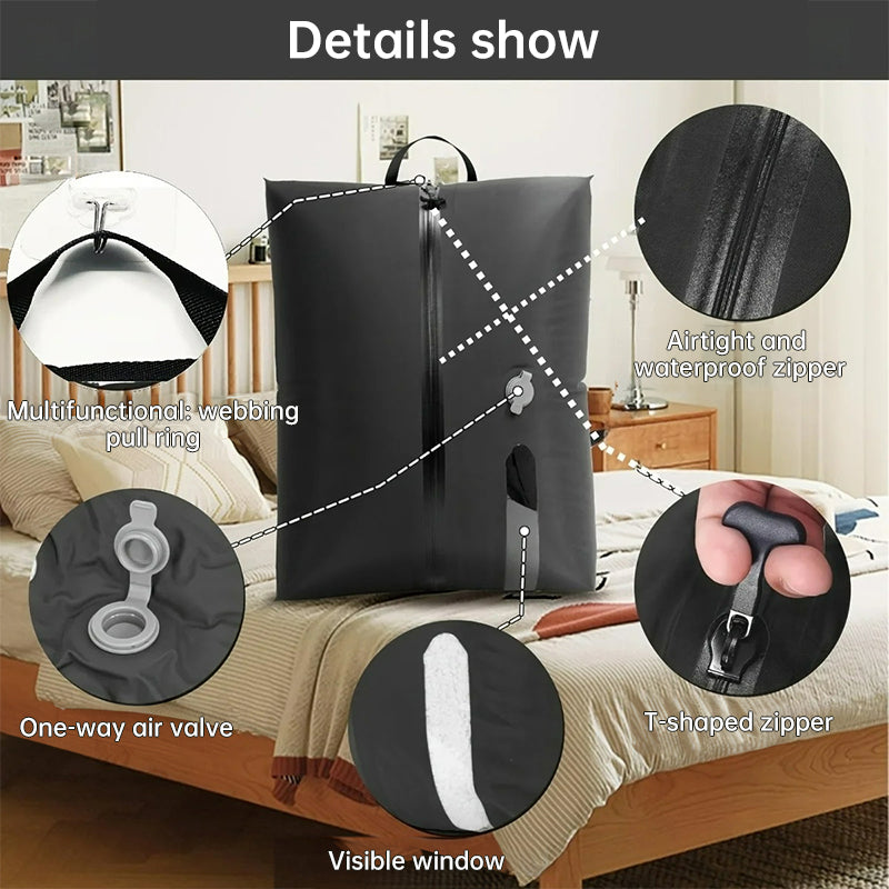 Travel essentials: Vacuum bags, luggage, clothes boxes, packing bags, accessories, compression cubes - Korvel