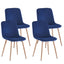 Modern Blue Dining Chair Set of 4
