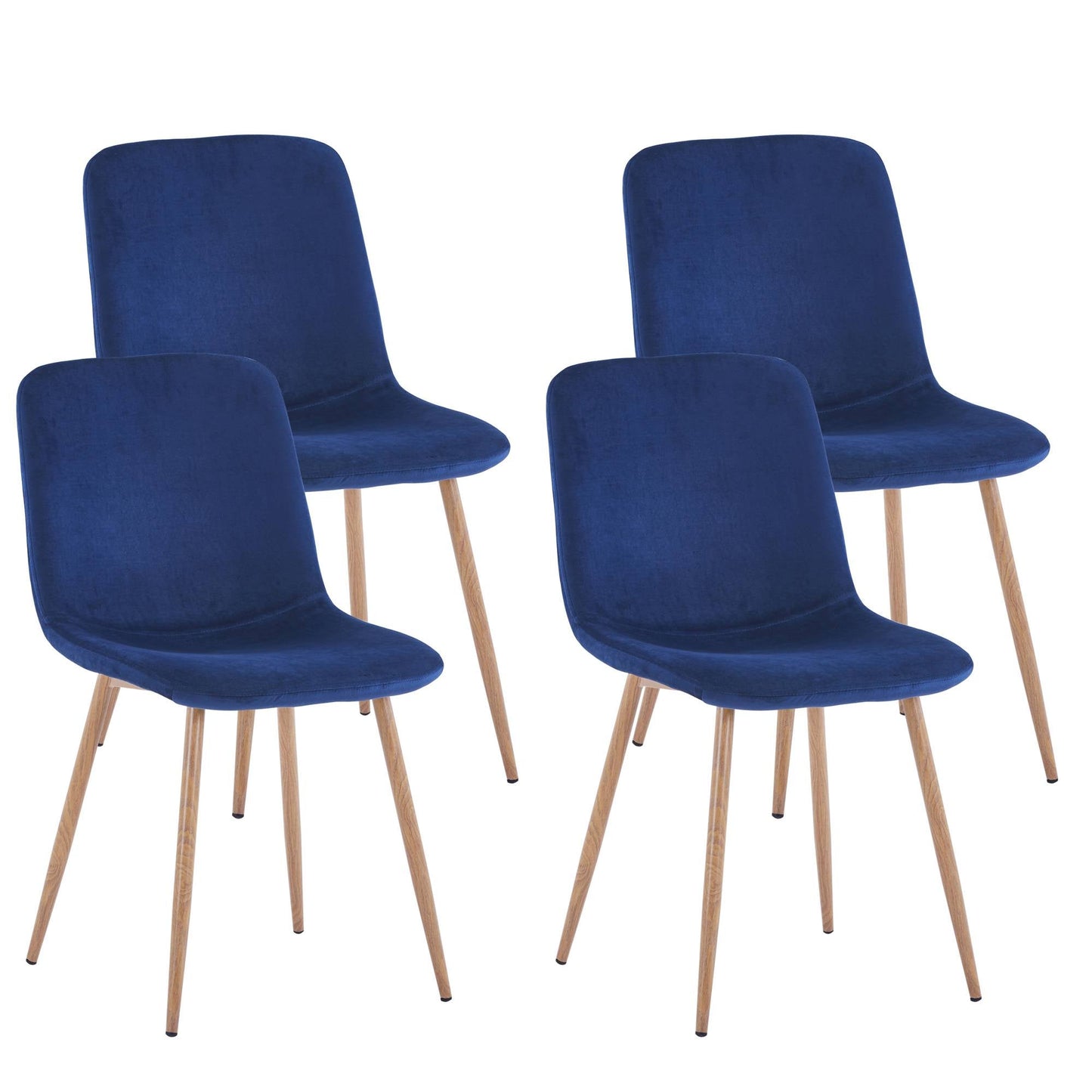 Modern Blue Dining Chair Set of 4