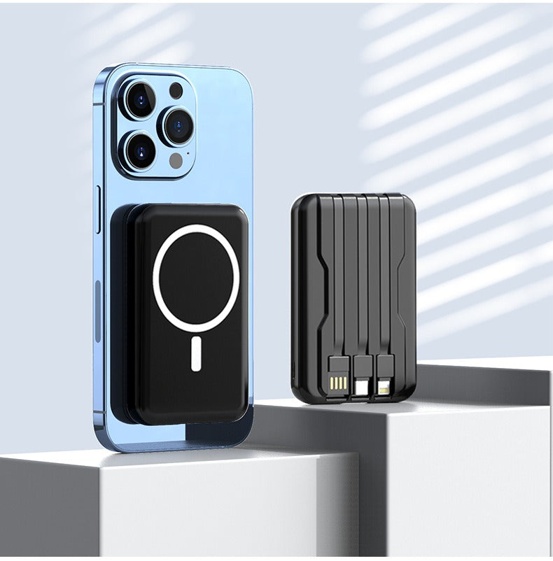 MagSafe Magnetic Wireless Power Bank 10000mAh Mini Super Fast Charging Mobile Power Supply - Korvel