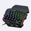 V500 gaming one handed keyboard RGB illuminated keyboard built-in converter supports PS3 and PS4 gaming consoles - Korvel